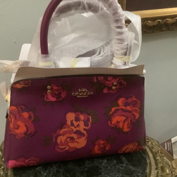 Coach Mini Lillie Carryall Women's Crossbody Bag - Im/Dark Magenta Multi (CF327) - Picture 2 of 6